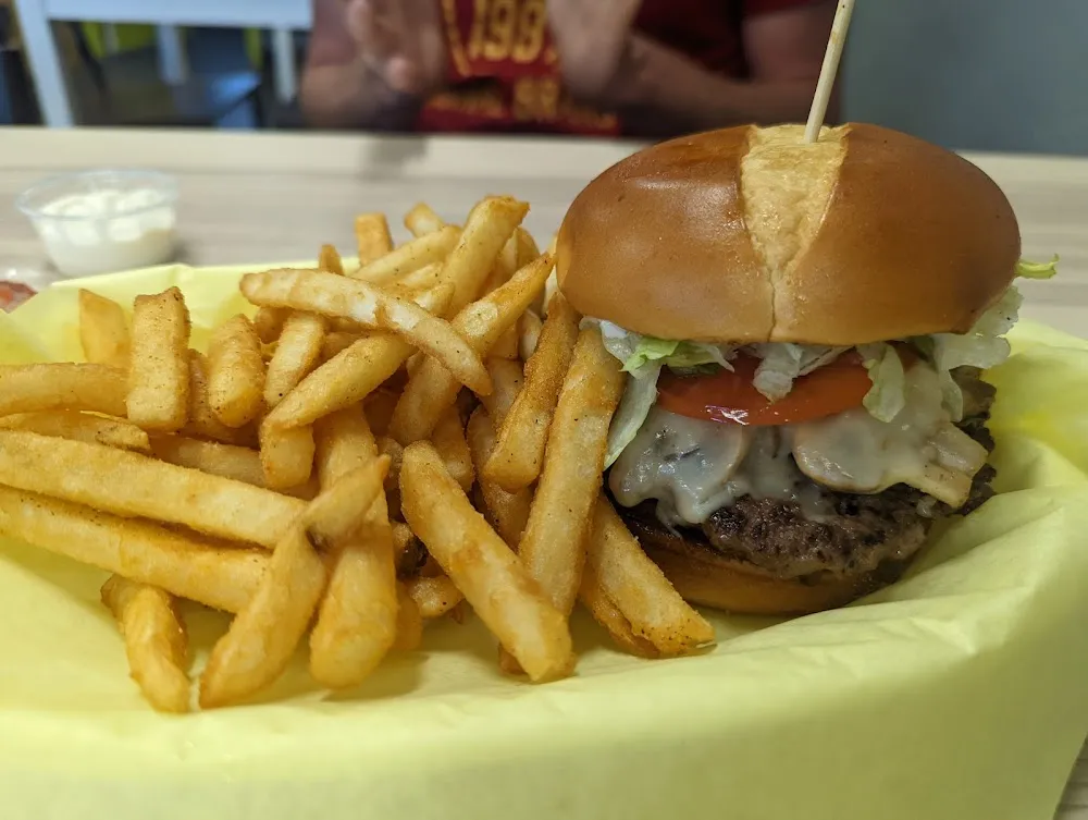 Mushroom Swiss Smashburger